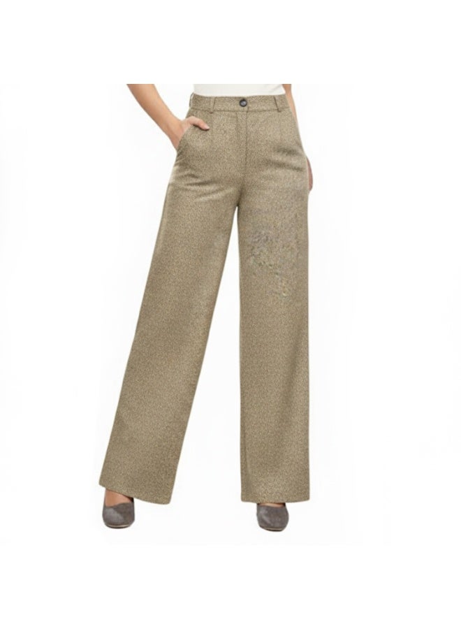 Smoky Egypt Wide Leg Gabardine Pants - Beige - Image 1